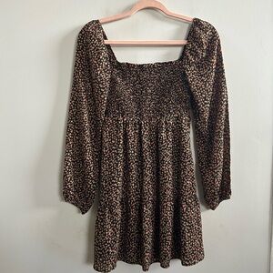 Abercrombie & Fitch Brown Bishop Sleeve Sundress